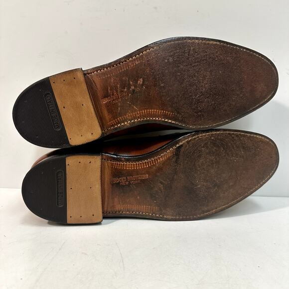 NEW HEELS Alden x Brooks Brothers 972 Straight Tip Blucher Brown Calf USA 8.5 D main image 12